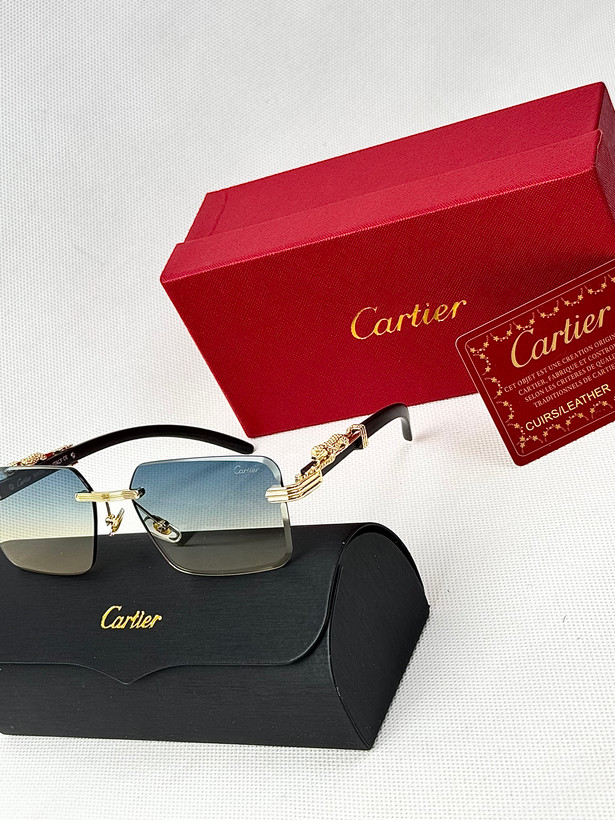 عینک برند آفتابی برند Cartier ( کارتیر ) فریم لس کوالیتی A++