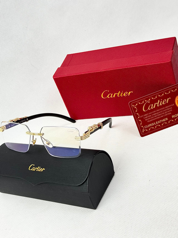 عینک برند آفتابی برند Cartier ( کارتیر ) فریم لس کوالیتی A++